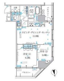 パークアクシス上野松が谷 203 間取り図