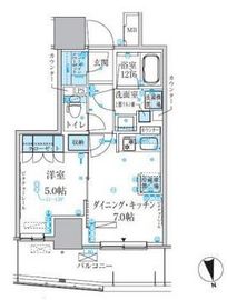 パークアクシス上野松が谷 202 間取り図