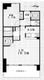 スカイクレストビュー東京 8階 間取り図