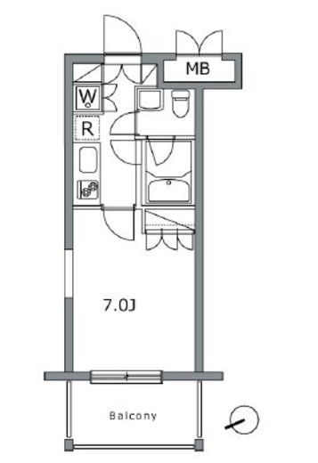 ガーデン荏原中延 408 間取り図