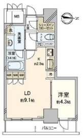 品川タワーフェイス 10階 間取り図