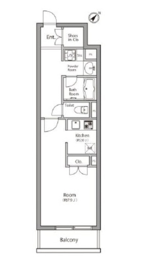 プライマル小石川 4階 間取り図