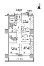 東雲キャナルコートCODAN 18-1105 間取り図