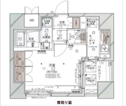 コンシェリア麻布十番 12階 間取り図