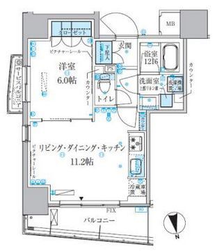 パークアクシス上野松が谷 601 間取り図