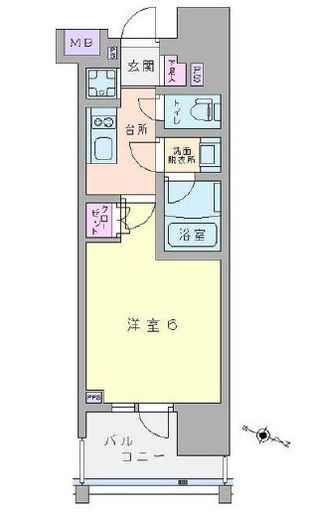 ピアース渋谷ウエスト 3階 間取り図