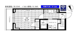 グランドコンシェルジュ六本木 7階 間取り図