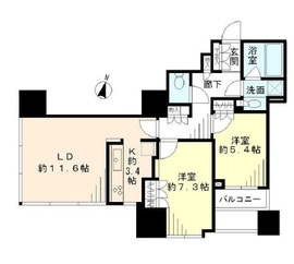 大崎ウエストシティタワーズ ウエスト 15階 間取り図