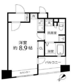 レニール本駒込 602 間取り図