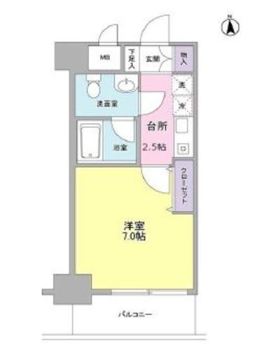 セレーノ品川 404 間取り図