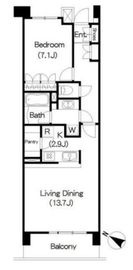 ブリリアイスト三軒茶屋アイビーテラス i703 間取り図