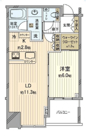 大崎ウエストシティタワーズ ウエスト 21階 間取り図