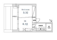 ヴォワリエ都立大学 402 間取り図