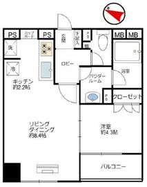 アクシア代々木 4階 間取り図