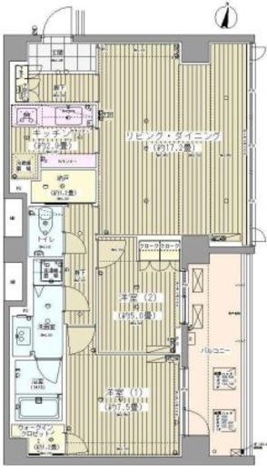 ガーデニエール砧レジデンス 525 間取り図