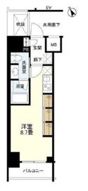 リビオレゾン新虎通り 5階 間取り図