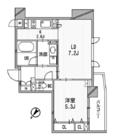 クリオ渋谷ラ・モード 503 間取り図