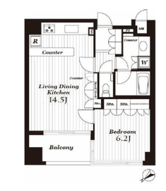 セントラルレジデンス北青山アクシルコート 2階 間取り図