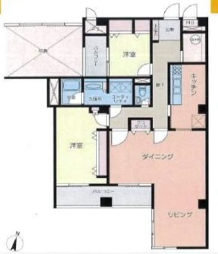 ハイトリオ赤坂八丁目 1F1 間取り図