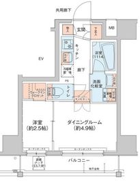 アジールコート新高円寺 402 間取り図