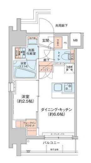 アジールコート新高円寺 201 間取り図