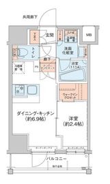 アジールコート新高円寺 207 間取り図