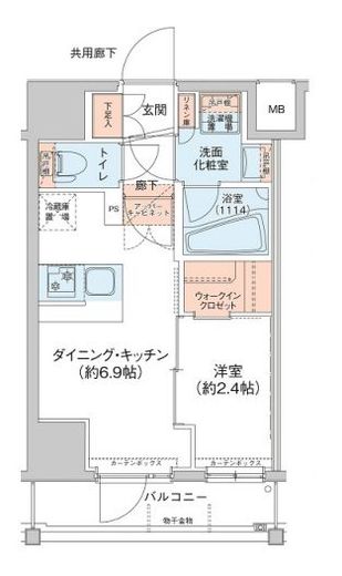 アジールコート新高円寺 606 間取り図