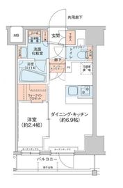 アジールコート新高円寺 206 間取り図