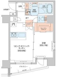アジールコート新高円寺 308 間取り図