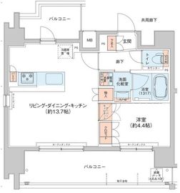 アジールコート新高円寺 501 間取り図