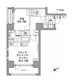 パークハビオ八丁堀 1006 間取り図