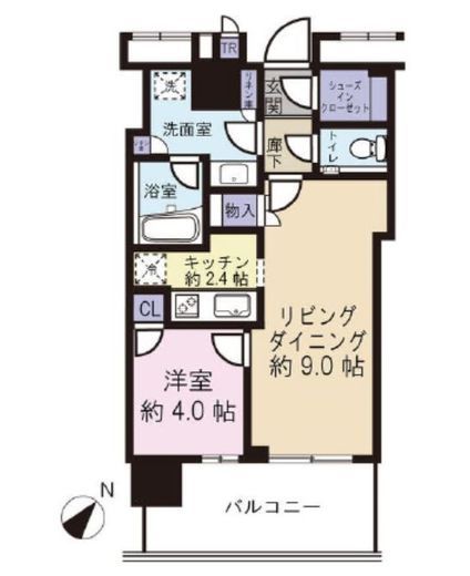 ミッドタワーグランド 8階 間取り図