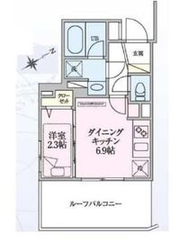 メホールシーティオ恵比寿 504 間取り図