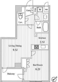 スペーシア三軒茶屋弐番館 302 間取り図