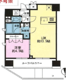 グランドコンシェルジュ新御徒町アジールコート 12階 間取り図