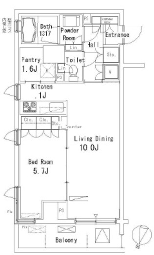 パークアクシス方南町 403 間取り図