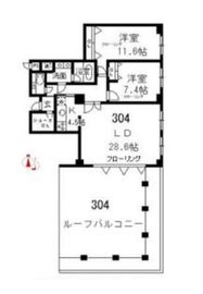 レガロ高輪 304 間取り図