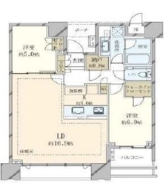 ドゥ・トゥール 21階 間取り図