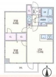 ディアコート三軒茶屋 203 間取り図