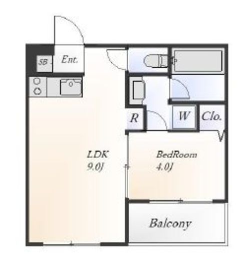 CUBES白金台 401 間取り図