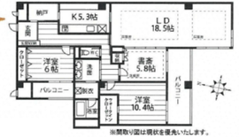 ハイトリオ赤坂八丁目 5階 間取り図