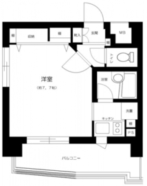 アクロス赤坂 7階 間取り図