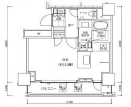 パークキューブ愛宕山タワー 1007 間取り図