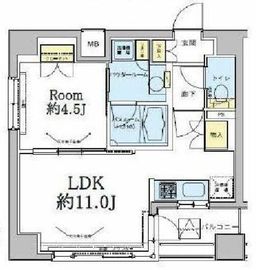 ドゥーエ五反田 1001 間取り図