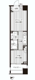 コスモグラシア芝大門 1103 間取り図