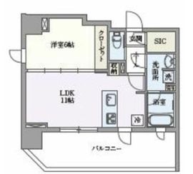 グランパセオ浅草橋 1301 間取り図