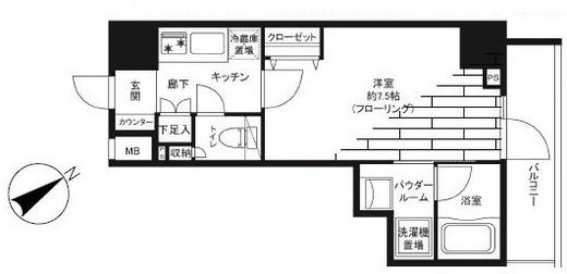 グランドコンシェルジュ麻布 6階 間取り図