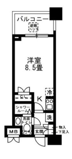 レジディア錦糸町 306 間取り図