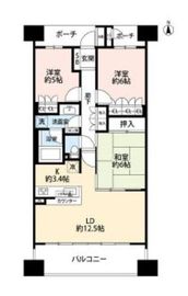 オーベル東陽町サウシア 6階 間取り図