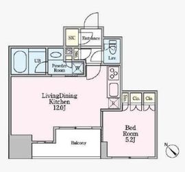 クレストコート日本橋人形町 302 間取り図